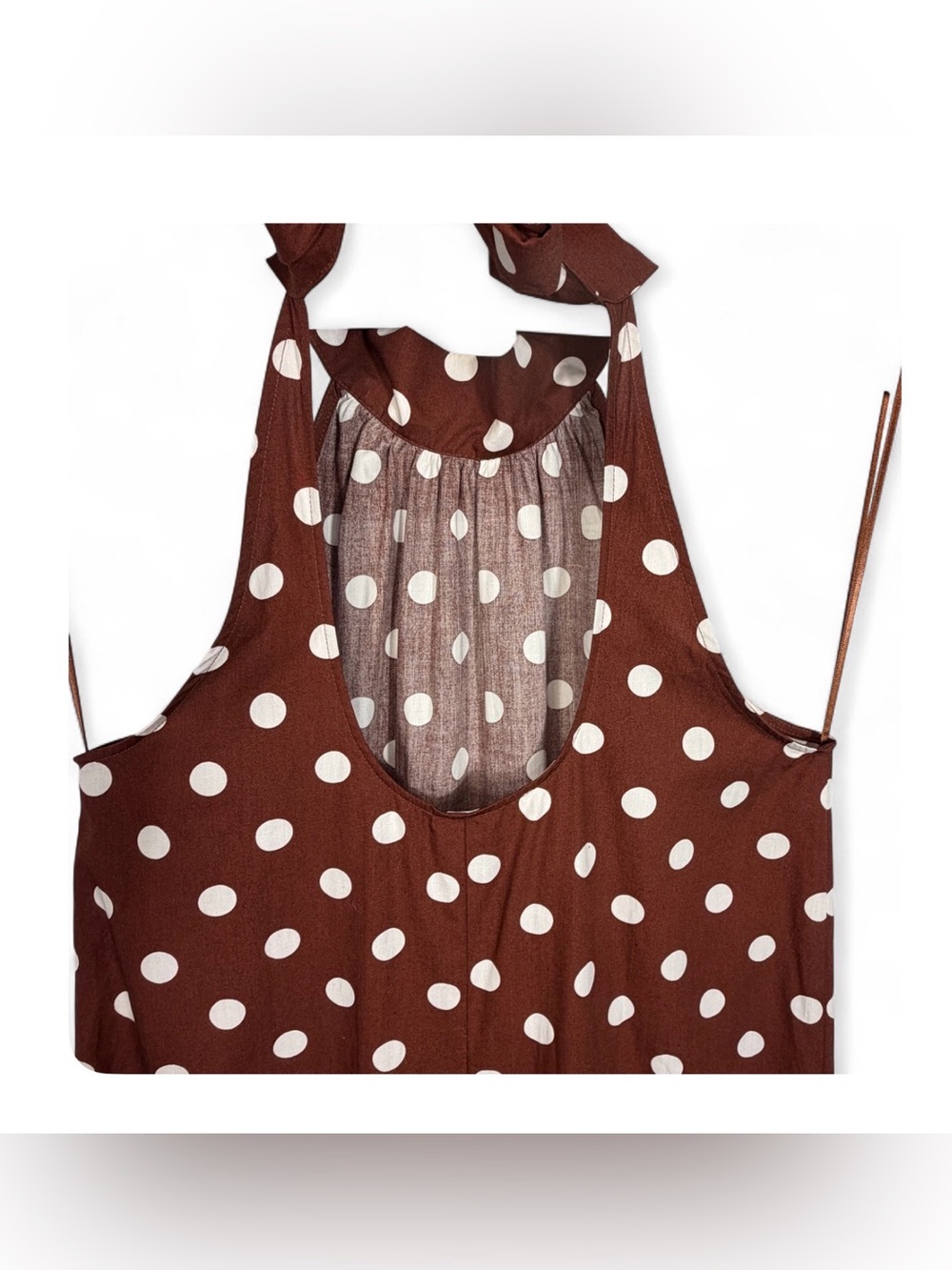 ANTHROPOLOGIE MAEVE Women’s Halter Drop Waist Polka Dot Print Midi Dress Size XS - Picture 12 of 13